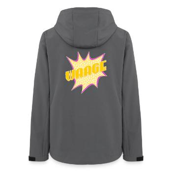Sternzeichen Geschenke WAAGE SEPTEMBER OKTOBER - Frauen Recycelte Softshelljacke von Stanley/Stella - Anthrazit - Hinten - AI Model Female 172 light (172cm)
