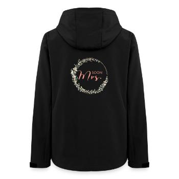 Soon Mrs. - Team Bride!,Kranz - Frauen Recycelte Softshelljacke von Stanley/Stella - Schwarz - Hinten - AI Model Female 172 light (172cm)