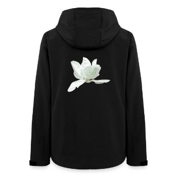 Ideen Muttertag, Magnolie seitlich - Frauen Recycelte Softshelljacke von Stanley/Stella - Schwarz - Hinten - AI Model Female 172 light (172cm)
