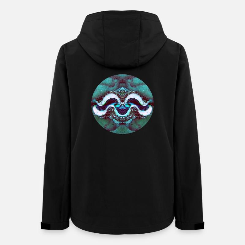 Nature Mandala Smiling Shell - Women’s Recycled Softshell Jacket by Stanley/Stella - black