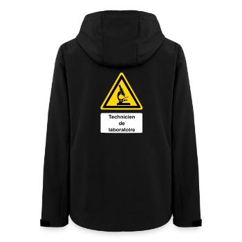 Laboratory Technician - Women’s Recycled Softshell Jacket by Stanley/Stella - black - Back - AI Model Female 172 light (172cm)
