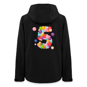 I am 5 years old, birthday 5 years, 5 years old - Women’s Recycled Softshell Jacket by Stanley/Stella - black - Back - AI Model Female 172 light (172cm)
