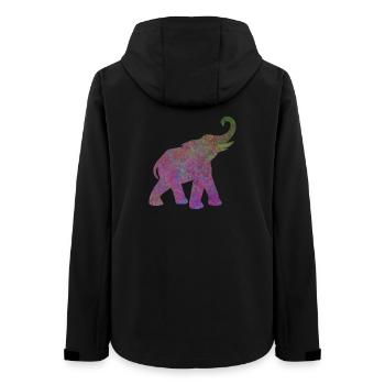 Yoga Yogi Éléphant Inde Bien-être animal Énergie Pouvoir - Veste softshell femme recyclée Stanley/Stella - noir - Dos - AI Model Female 172 light (172cm)