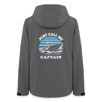 Call Me Captain | Boat - Women’s Recycled Softshell Jacket by Stanley/Stella - anthracite - Back - AI Model Female 172 light (172cm)