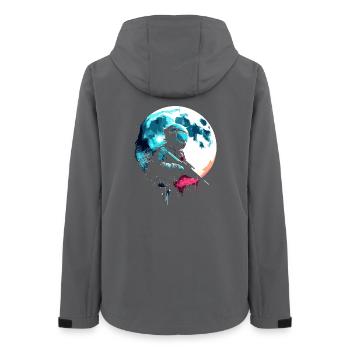 Paintball Mondlicht Scharfschütze - Frauen Recycelte Softshelljacke von Stanley/Stella - Anthrazit - Hinten - AI Model Female 172 light (172cm)