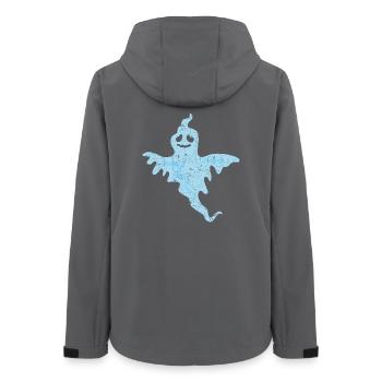 Geist Halloween - Frauen Recycelte Softshelljacke von Stanley/Stella - Anthrazit - Hinten - AI Model Female 172 light (172cm)