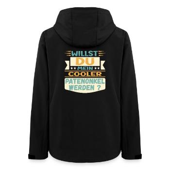 PATENONKEL WERDEN - ONKEL TAUFE PATE - Frauen Recycelte Softshelljacke von Stanley/Stella - Schwarz - Hinten - AI Model Female 172 light (172cm)