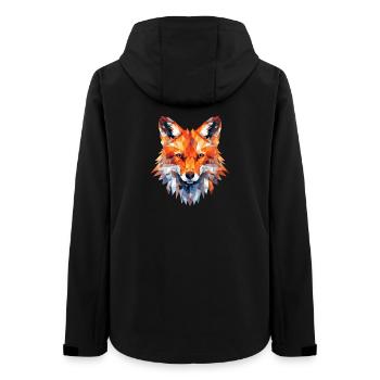 Renard, Polygone, Renards, Forêt, Renard Arctique, Animal - Veste softshell femme recyclée Stanley/Stella - noir - Dos - AI Model Female 172 light (172cm)