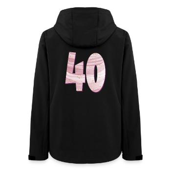 ZAHL 40 VIERZIG - VIERZIGJÄHRIGE GEBURTSTAG - Frauen Recycelte Softshelljacke von Stanley/Stella - Schwarz - Hinten - AI Model Female 172 light (172cm)