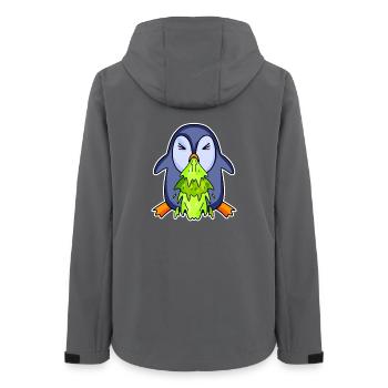 Penguin puking puke - Women’s Recycled Softshell Jacket by Stanley/Stella - anthracite - Back - AI Model Female 172 light (172cm)