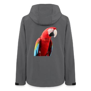 Papageien Vogel T-shirt Geschenk - Frauen Recycelte Softshelljacke von Stanley/Stella - Anthrazit - Hinten - AI Model Female 172 light (172cm)