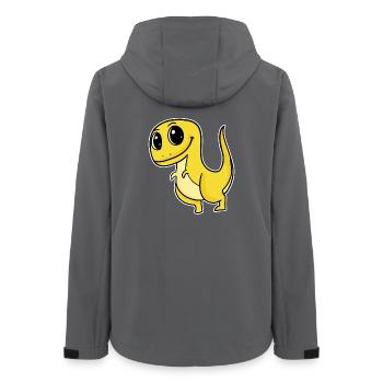 Dinosaur Motif - Women’s Recycled Softshell Jacket by Stanley/Stella - anthracite - Back - AI Model Female 172 light (172cm)