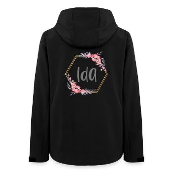 Ida fille nom cadeau de bébé - Veste softshell femme recyclée Stanley/Stella - noir - Dos - AI Model Female 172 light (172cm)
