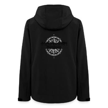 Skyline Hamburg - Frauen Recycelte Softshelljacke von Stanley/Stella - Schwarz - Hinten - AI Model Female 172 light (172cm)