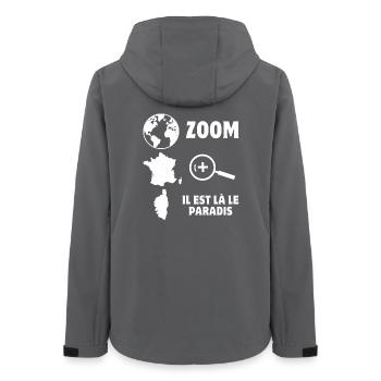 Korsika, Korsika, ich bin Korse - Frauen Recycelte Softshelljacke von Stanley/Stella - Anthrazit - Hinten - AI Model Female 172 light (172cm)