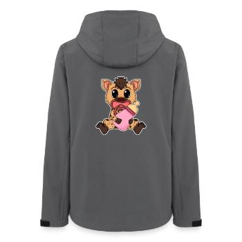 Baby Hyena Motif - Women’s Recycled Softshell Jacket by Stanley/Stella - anthracite - Back - AI Model Female 172 light (172cm)