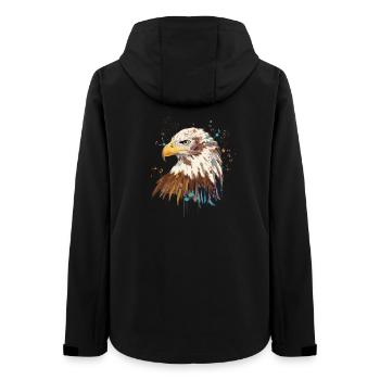Eagle Watercolor - Women’s Recycled Softshell Jacket by Stanley/Stella - black - Back - AI Model Female 172 light (172cm)