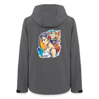 Bride - Women’s Recycled Softshell Jacket by Stanley/Stella - anthracite - Back - AI Model Female 172 light (172cm)