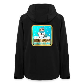 SHOVELING THE SNOW - THANK YOU SLOTH - Women’s Recycled Softshell Jacket by Stanley/Stella - black - Back - AI Model Female 172 light (172cm)