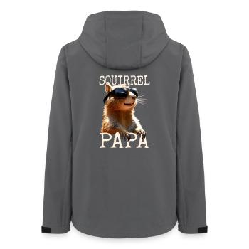 Squirrel Papa Eichhörnchen Daddy Vatertag Dad Paps - Frauen Recycelte Softshelljacke von Stanley/Stella - Anthrazit - Hinten - AI Model Female 172 light (172cm)