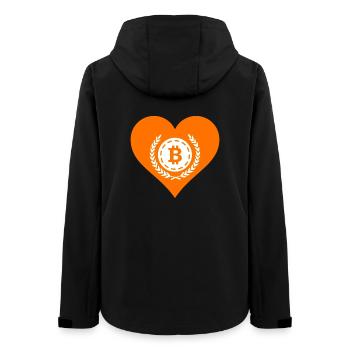 Bitcoin Crypto Cryptocurrency Splash - Women’s Recycled Softshell Jacket by Stanley/Stella - black - Back - AI Model Female 172 light (172cm)