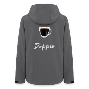 Doppio Espresso Coffee Barista Cafe Shirt - Women’s Recycled Softshell Jacket by Stanley/Stella - anthracite - Back - AI Model Female 172 light (172cm)