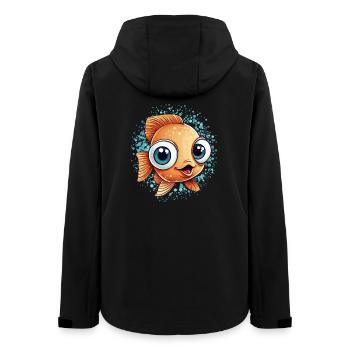 Kleiner Süßer Fisch - Frauen Recycelte Softshelljacke von Stanley/Stella - Schwarz - Hinten - AI Model Female 172 light (172cm)
