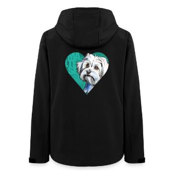 Portrait de bichon maltais - Veste softshell femme recyclée Stanley/Stella - noir - Dos - AI Model Female 172 light (172cm)