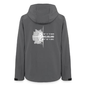 Koordinaten Helgoland - Frauen Recycelte Softshelljacke von Stanley/Stella - Anthrazit - Hinten - AI Model Female 172 light (172cm)