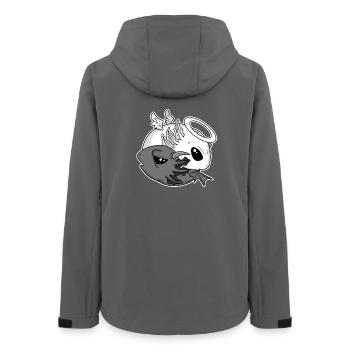 Ying Yan Animal Motif Axolotl - Women’s Recycled Softshell Jacket by Stanley/Stella - anthracite - Back - AI Model Female 172 light (172cm)