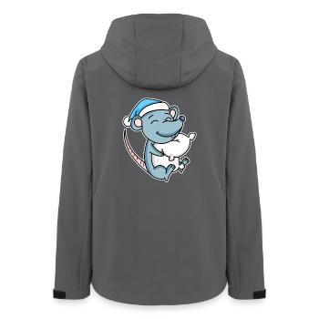 Souris avec oreiller et bonnet somnolent - Veste softshell femme recyclée Stanley/Stella - charbon - Dos - AI Model Female 172 light (172cm)
