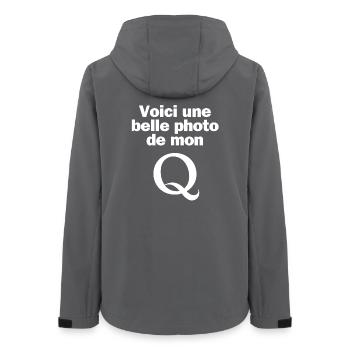photo, selfie, photographe - Veste softshell femme recyclée Stanley/Stella - charbon - Dos - AI Model Female 172 light (172cm)