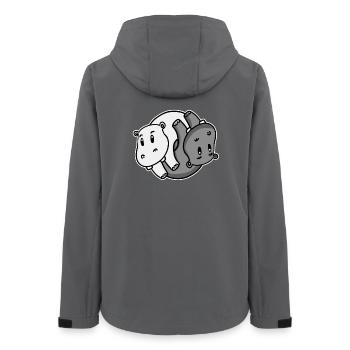 Yin Yang Nilpferd - Frauen Recycelte Softshelljacke von Stanley/Stella - Anthrazit - Hinten - AI Model Female 172 light (172cm)