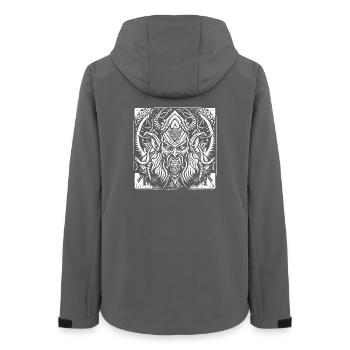 Dämonischer Teufel auf Pagan Tribal - Frauen Recycelte Softshelljacke von Stanley/Stella - Anthrazit - Hinten - AI Model Female 172 light (172cm)