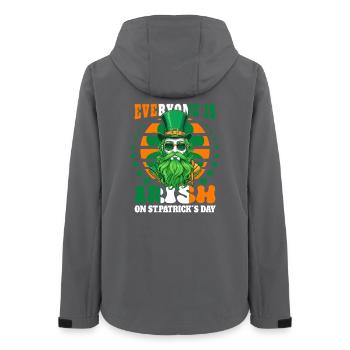 Le jour de la Saint-Patrick, tout le monde est irlandais - Veste softshell femme recyclée Stanley/Stella - charbon - Dos - AI Model Female 172 light (172cm)