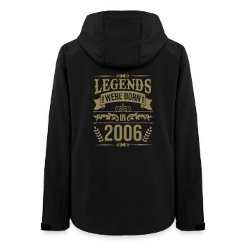 Legenden wurden 2006 geboren - Frauen Recycelte Softshelljacke von Stanley/Stella - Schwarz - Hinten - AI Model Female 172 light (172cm)