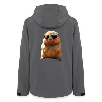 Wombat avec lunettes de soleil Australie Wombats mignons - Veste softshell femme recyclée Stanley/Stella - charbon - Dos - AI Model Female 172 light (172cm)
