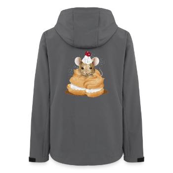 Mouse with icing in the middle of cream puffs - Women’s Recycled Softshell Jacket by Stanley/Stella - anthracite - Back - AI Model Female 172 light (172cm)