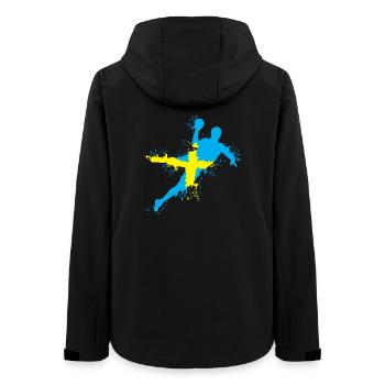Équipe de handball Suède Lancer Explosion EC Logo icône - Veste softshell femme recyclée Stanley/Stella - noir - Dos - AI Model Female 172 light (172cm)