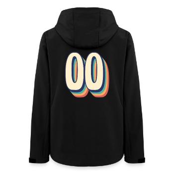 Vintage Retro T-Shirt Nummer 00 Zero Zero - Frauen Recycelte Softshelljacke von Stanley/Stella - Schwarz - Hinten - AI Model Female 172 light (172cm)