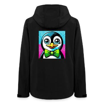 Pingouin avec noeud papillon Pop Art - Veste softshell femme recyclée Stanley/Stella - noir - Dos - AI Model Female 172 light (172cm)