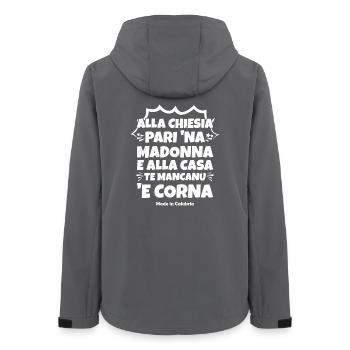 Calabria t-shirt Calabrian proverb wisdom - Women’s Recycled Softshell Jacket by Stanley/Stella - anthracite - Back - AI Model Female 172 light (172cm)