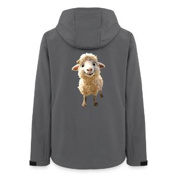 Schaf Lamm Mäh Schäfchen Schäfer Süße Schafe Schaf - Frauen Recycelte Softshelljacke von Stanley/Stella - Anthrazit - Hinten - AI Model Female 172 light (172cm)