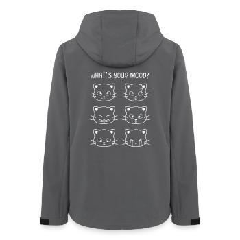 Cats - What's Your Mood? - Women’s Recycled Softshell Jacket by Stanley/Stella - anthracite - Back - AI Model Female 172 light (172cm)