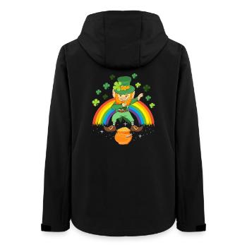 Dabbing Leprechaun Pot of Gold Shamrock ST. Patrick's Day - Women’s Recycled Softshell Jacket by Stanley/Stella - black - Back - AI Model Female 172 light (172cm)