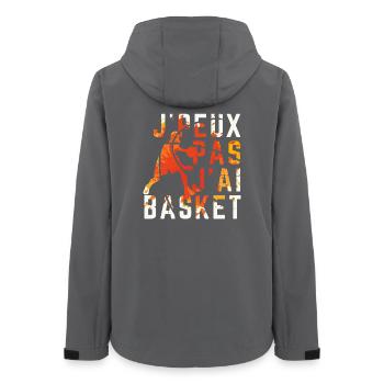 J peux pas j ai Basket - Veste softshell femme recyclée Stanley/Stella - charbon - Dos - AI Model Female 172 light (172cm)