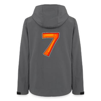 7 Number Seven Number Symbol Sign - Women’s Recycled Softshell Jacket by Stanley/Stella - anthracite - Back - AI Model Female 172 light (172cm)