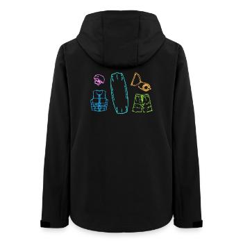 Ski nautique, Sports nautiques, Planche de surf, Wakeboard, Surf - Veste softshell femme recyclée Stanley/Stella - noir - Dos - AI Model Female 172 light (172cm)