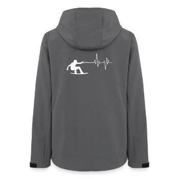 Wakeboard, Cascade, Kitesurfer, Surf, Sports nautiques - Veste softshell femme recyclée Stanley/Stella - charbon - Dos - AI Model Female 172 light (172cm)
