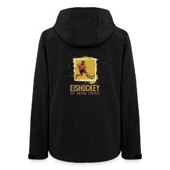 Eishockey ist meine Droge - Frauen Recycelte Softshelljacke von Stanley/Stella - Schwarz - Hinten - AI Model Female 172 light (172cm)